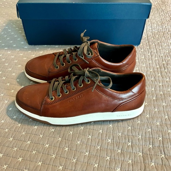 Cole Haan Leather Sneakers 7 Brown NWT - Picture 3 of 7